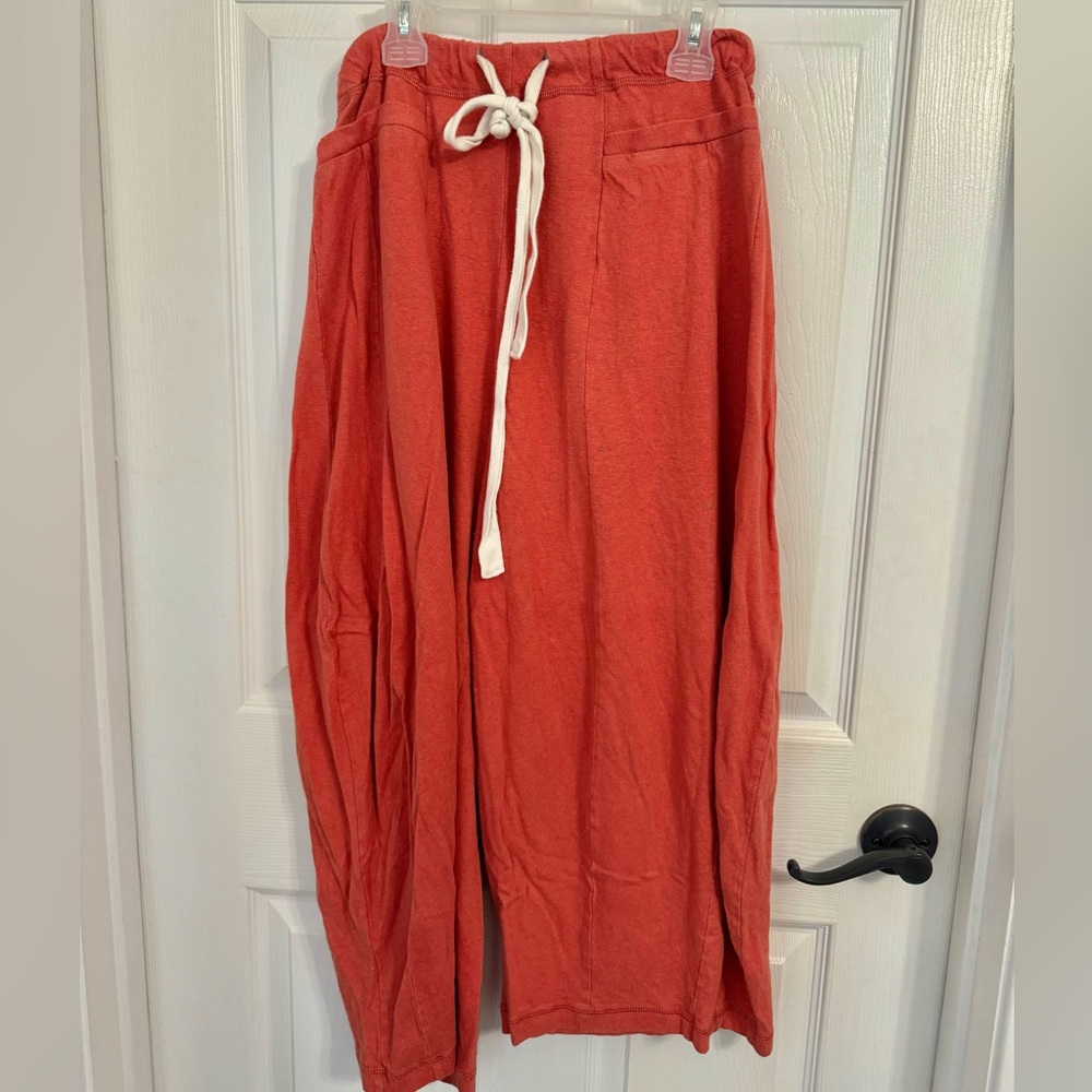 Free People Coral Flowy Pants